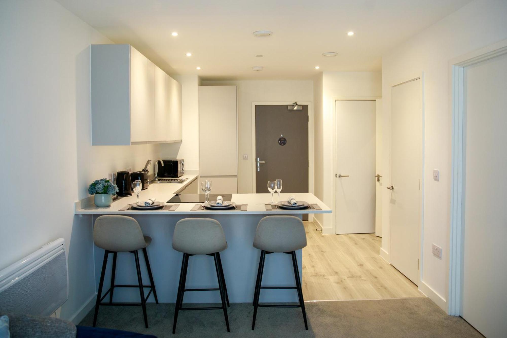 Trafford Suite Modern 1 Bed With Cinema Room Manchester Eksteriør billede