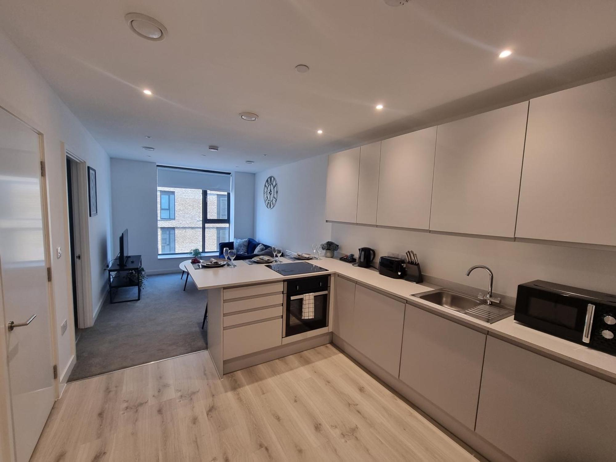 Trafford Suite Modern 1 Bed With Cinema Room Manchester Eksteriør billede